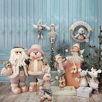 Pink Gold Sands Christmas Santa Claus, Snowmen Toy, Elves, Angels, Mouse, Bears