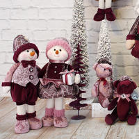 Silver Grey Purple Red Christmas Santa Claus, Snowmen Plush Toy, Elves, Teddy Bears