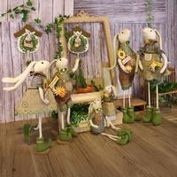 Bigger Green Easter Rabbits Have Long Ears Cute Fairy Garden Party Decorations Bunnies In The Store And Courtyard